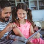 Father & daughter with dog